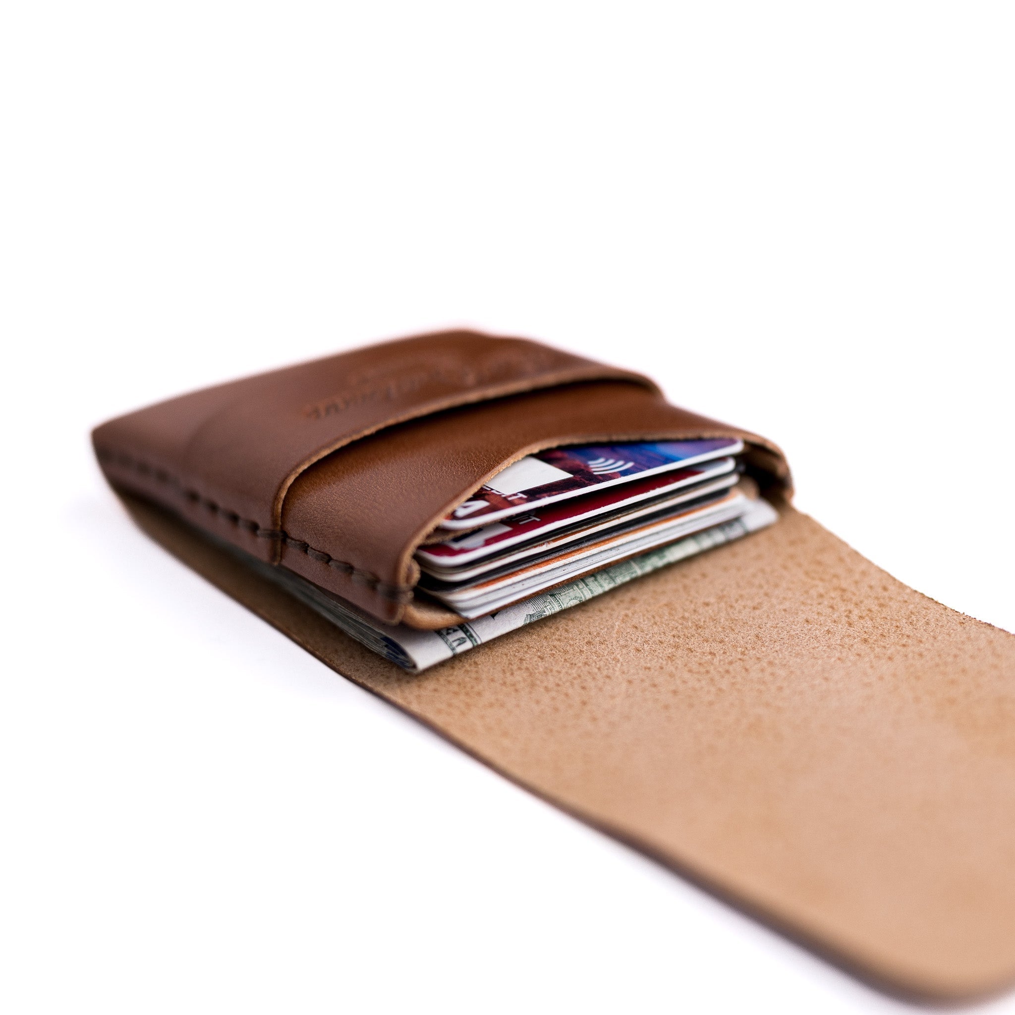 The Big Finn 2 Slim Leather Wallet with Side-Access Pocket - Brown