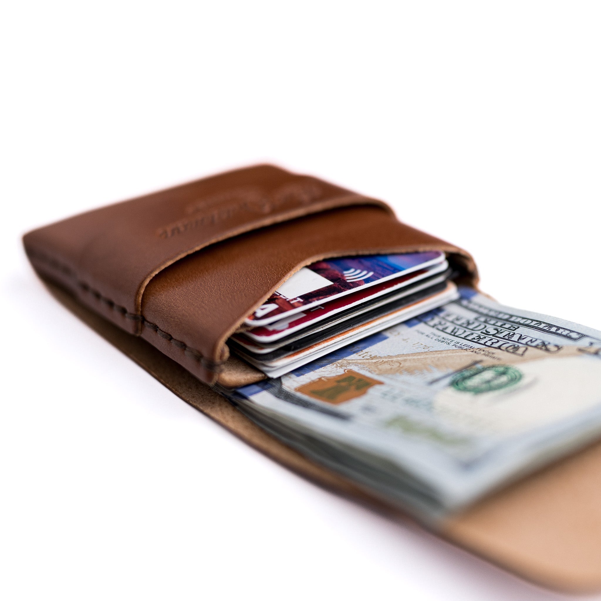 The Big Finn 2 Slim Leather Wallet with Side-Access Pocket - Brown