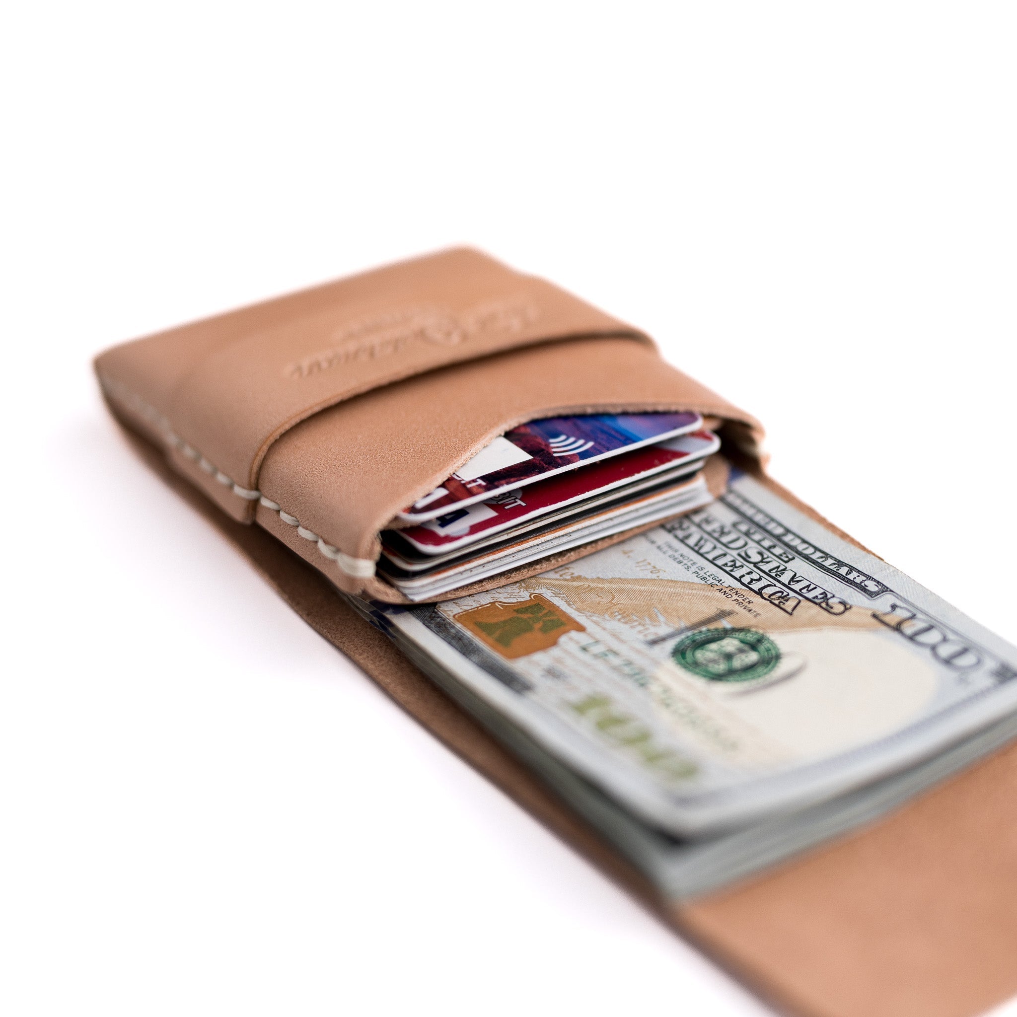 The Big Finn 2 Minimalist Leather Wallet in Russet