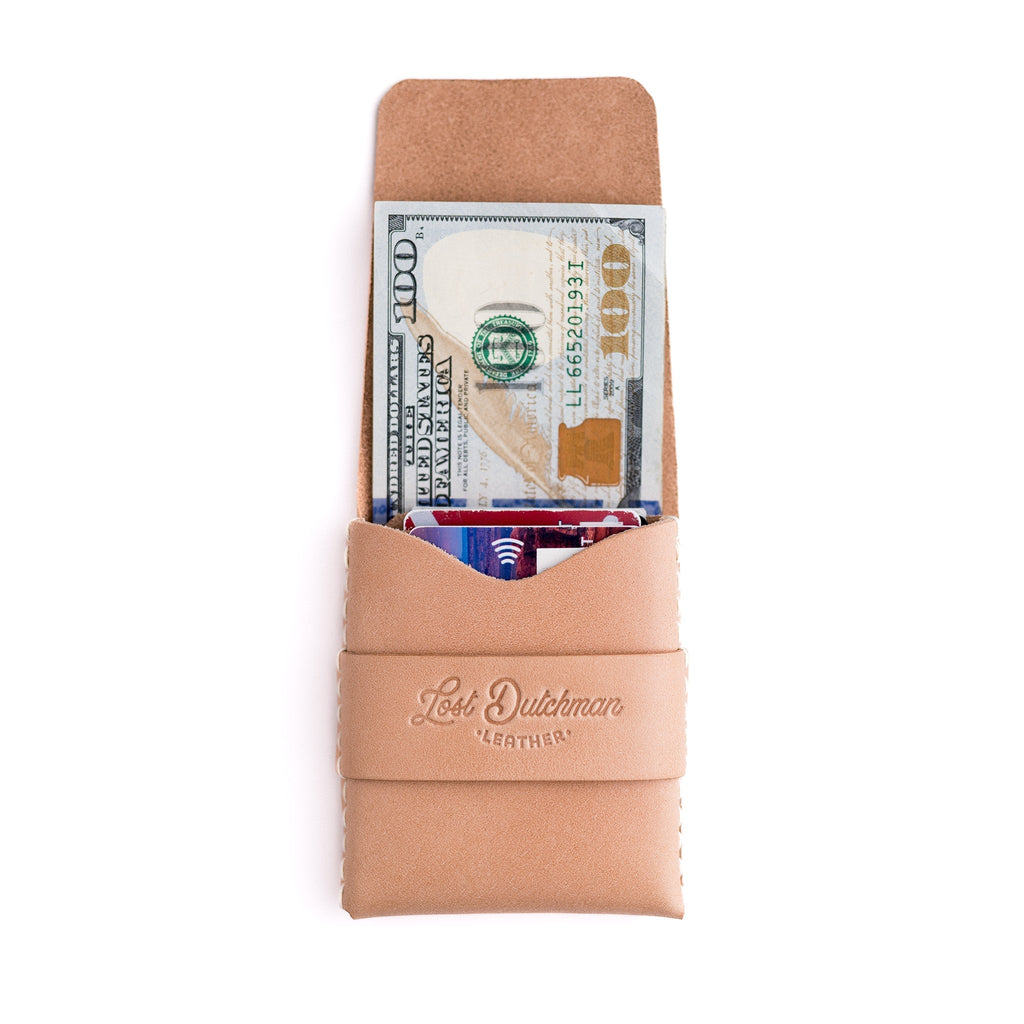 The Big Finn 2 Minimalist Leather Wallet in Russet