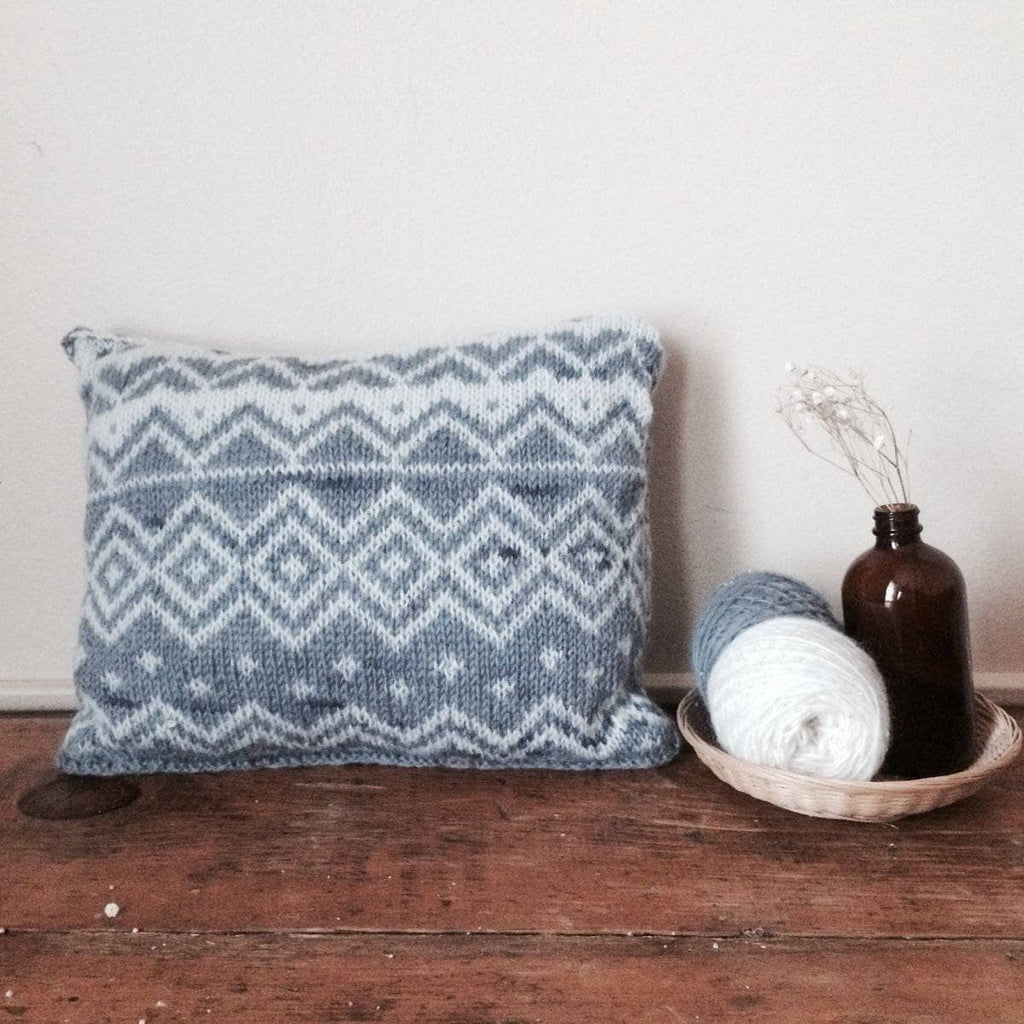 The Bjerge Knit Pillow Pattern - Scandi-Boho Geometric Decor