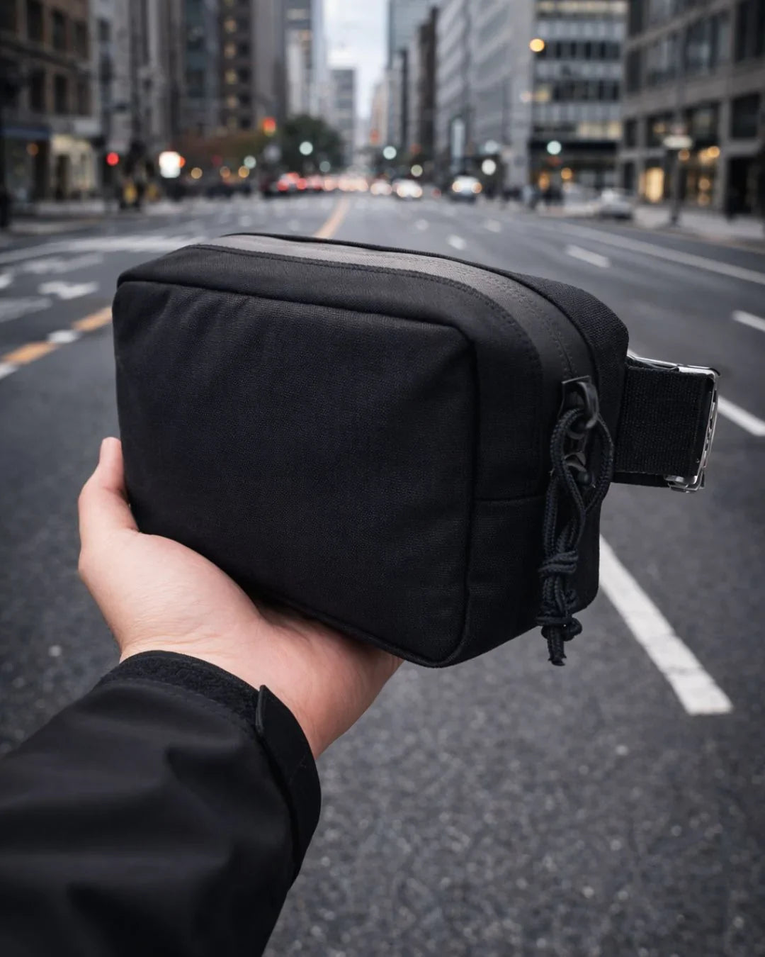 The Black-Out Fanny Pack: Rugged 1000D Nylon EDC Cross Body Bag