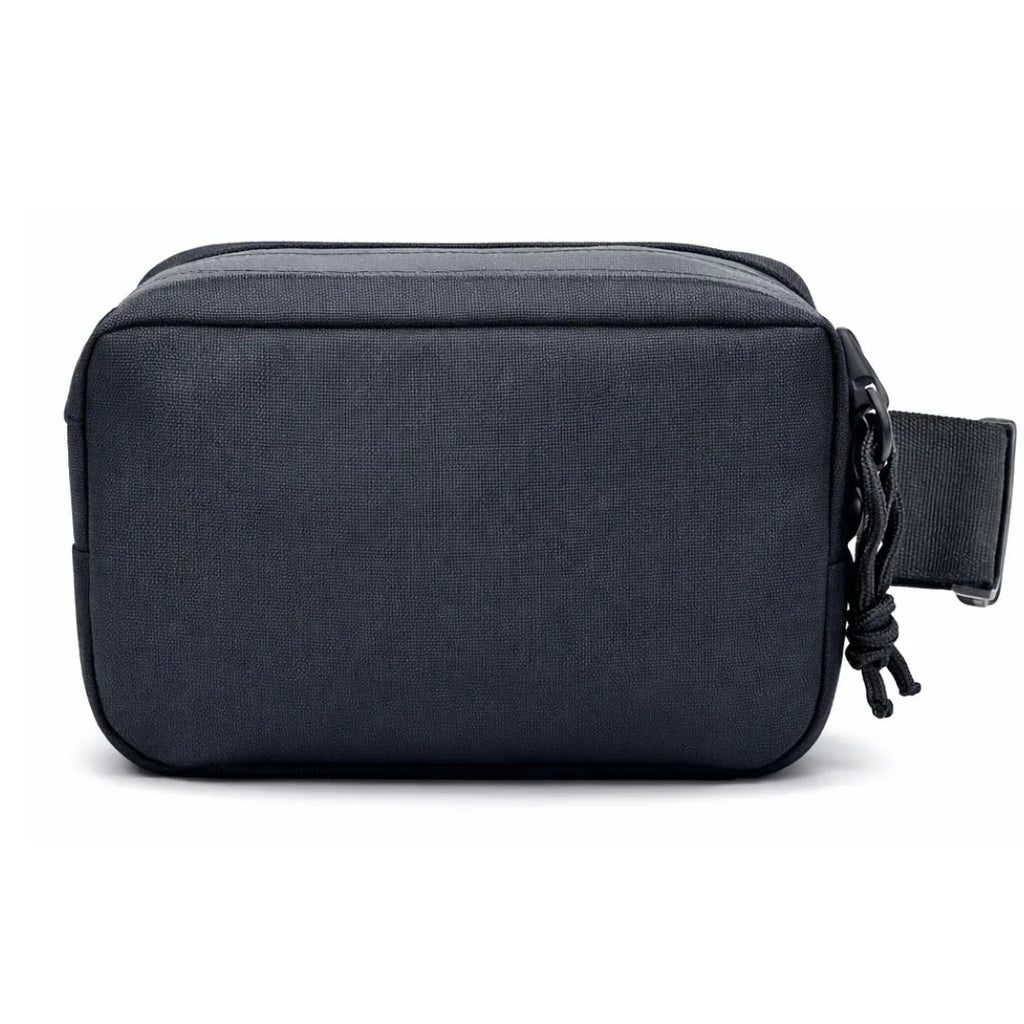 Rugged black EDC fanny pack made of 1000D nylon, suitable for cross-body carry and tactical use.