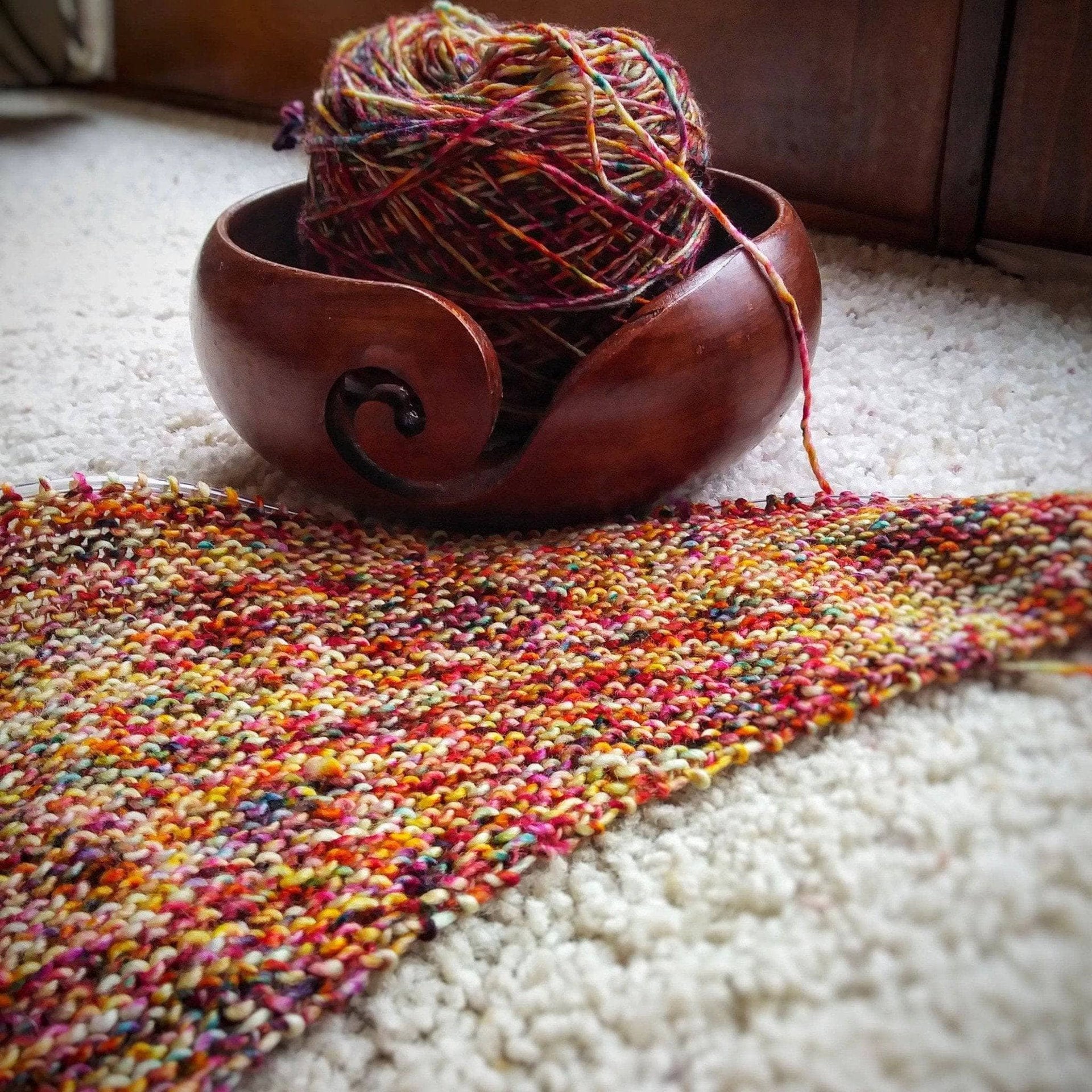 Carnival Asymmetrical Shawl Knitting Kit with Speckled Yarn