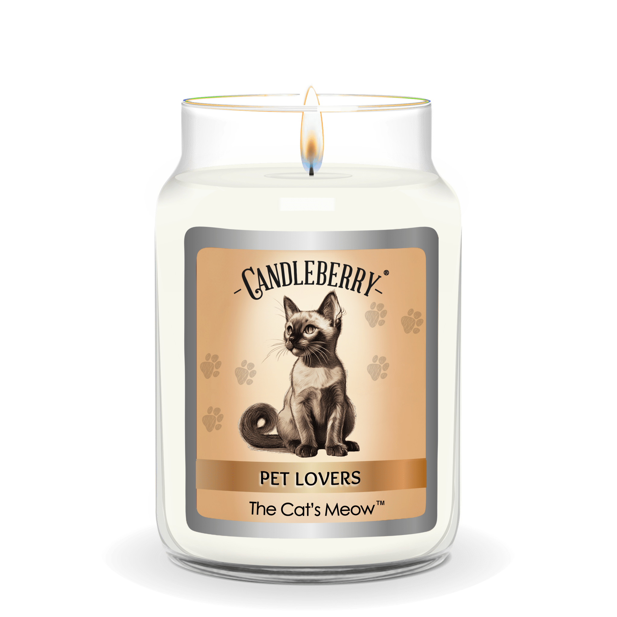 The Cat's Meow™ Large Jar Candle | Soy Blend Glass