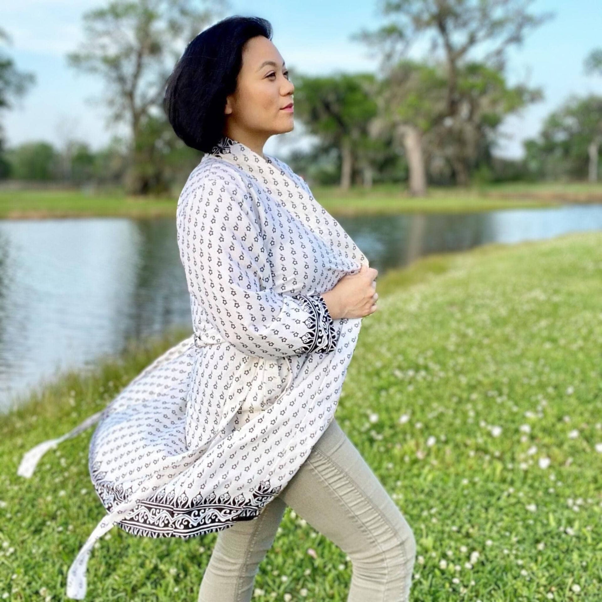 The Charlotte Short Sari Robe: Artisan Loungewear for Relaxation