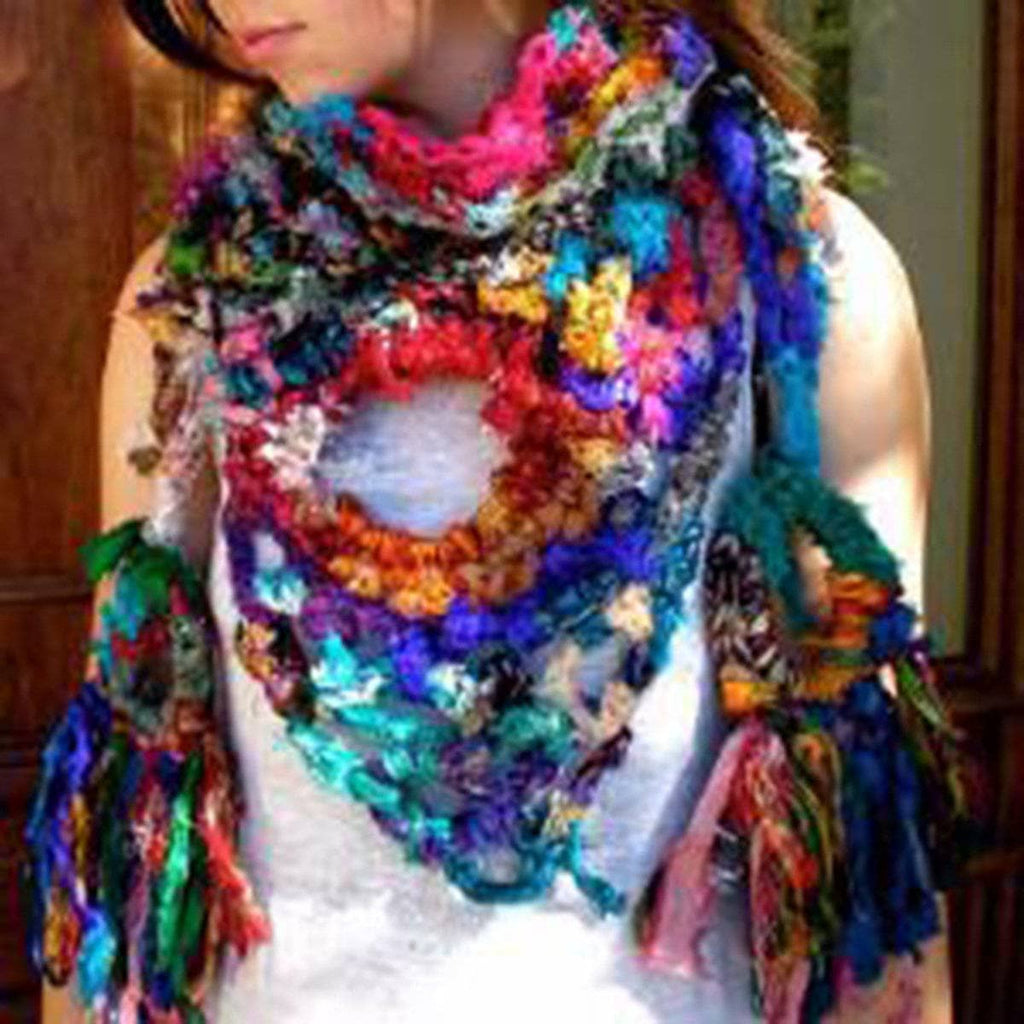 The Eye of Creativity crochet pattern showcase featuring shawl and scarf