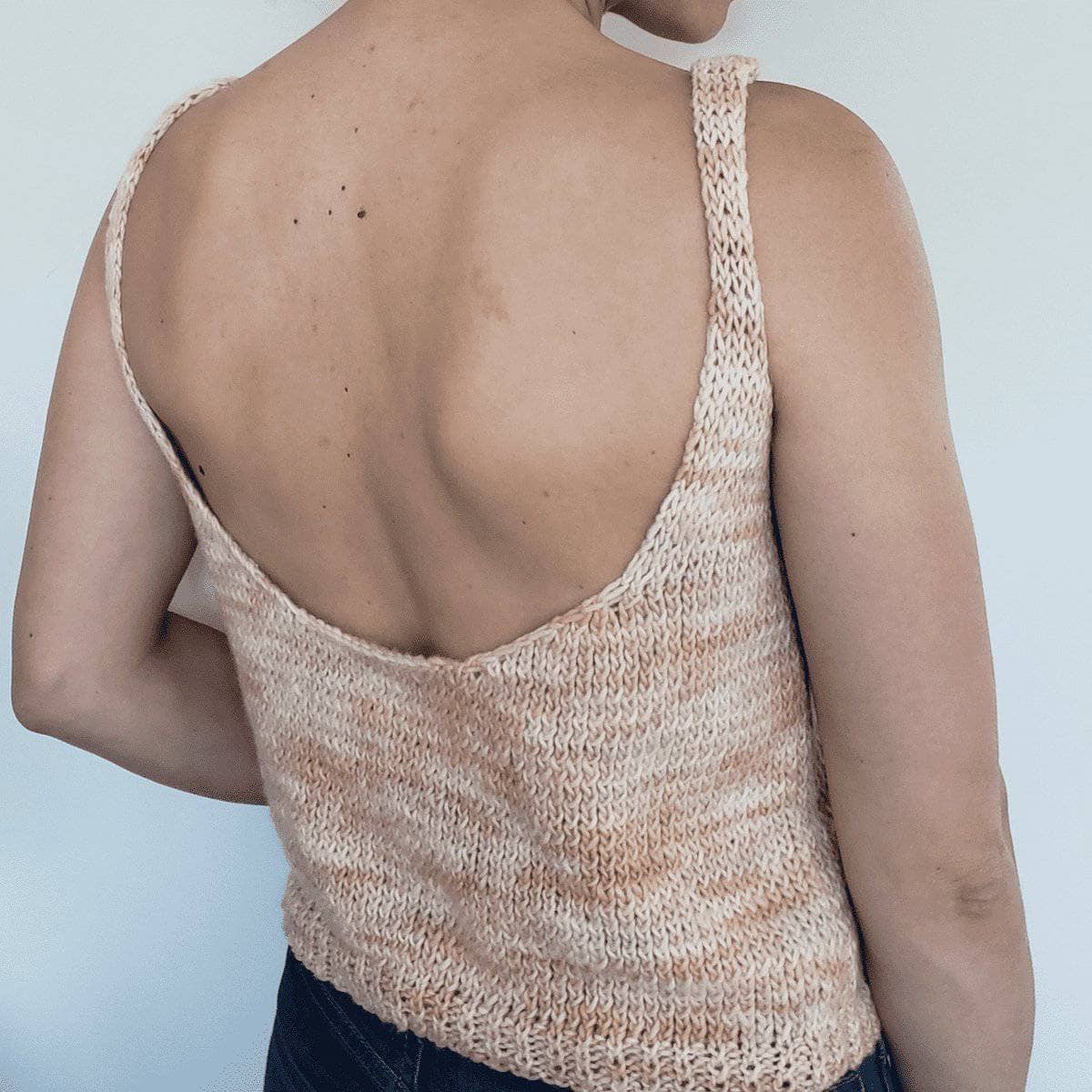 The Hampton Top Knit Pattern - Low-Back Sleeveless Tank Top