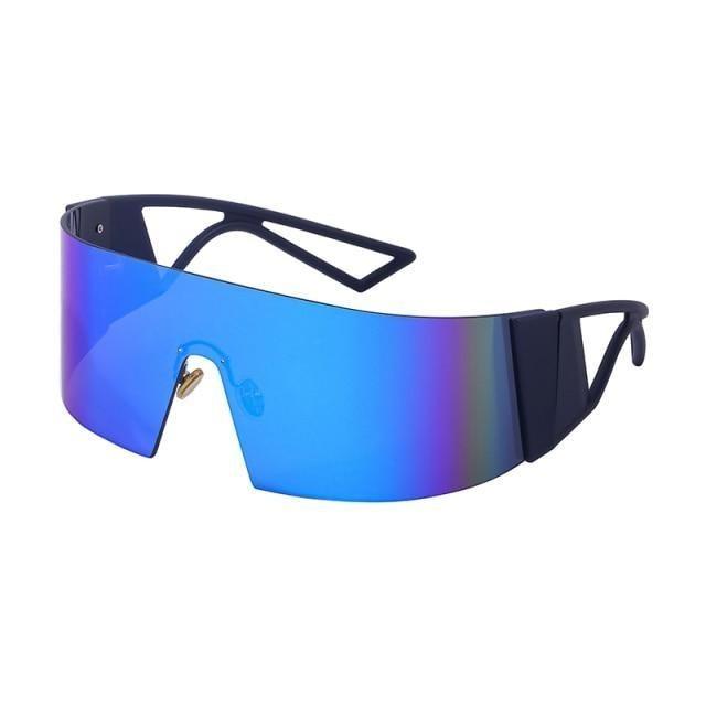 Polarized Rectangle Rimless Sports Cycling Sunglasses