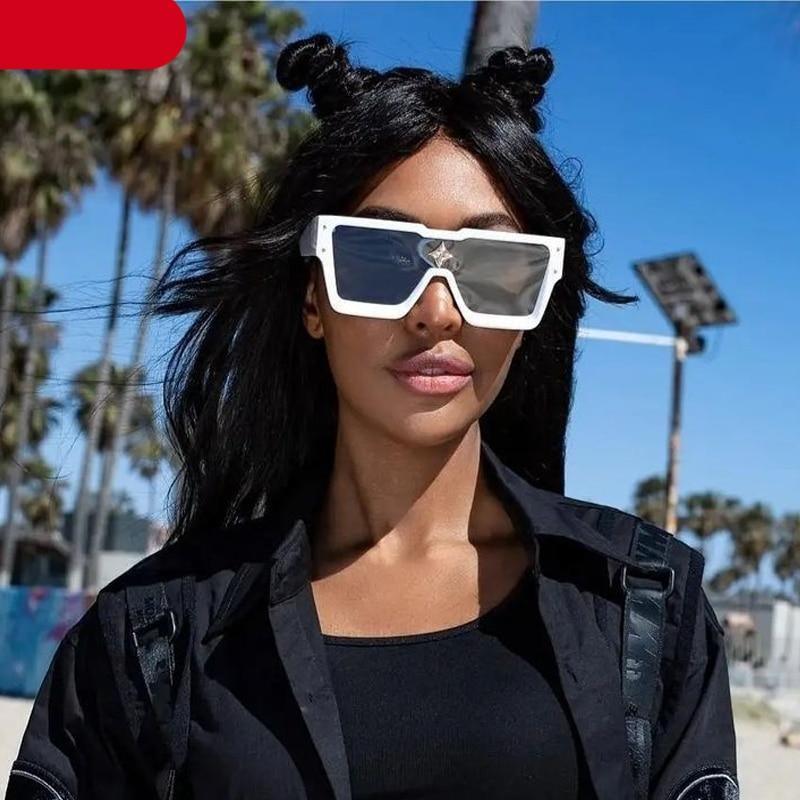 Polarized Rectangle Rimless Sports Cycling Sunglasses