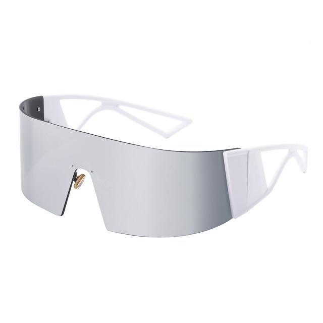 Polarized Rectangle Rimless Sports Cycling Sunglasses