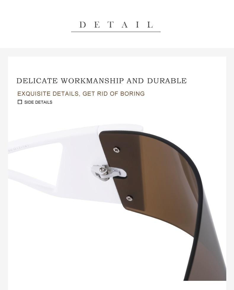 Polarized Rectangle Rimless Sports Cycling Sunglasses