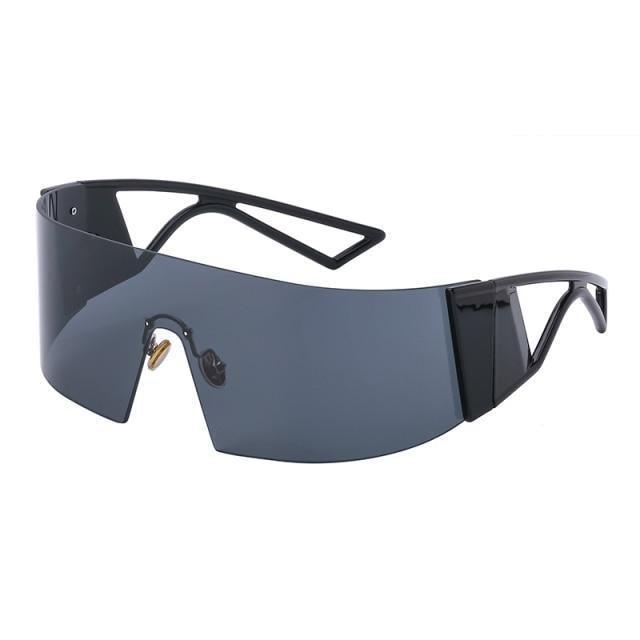 Polarized Rectangle Rimless Sports Cycling Sunglasses