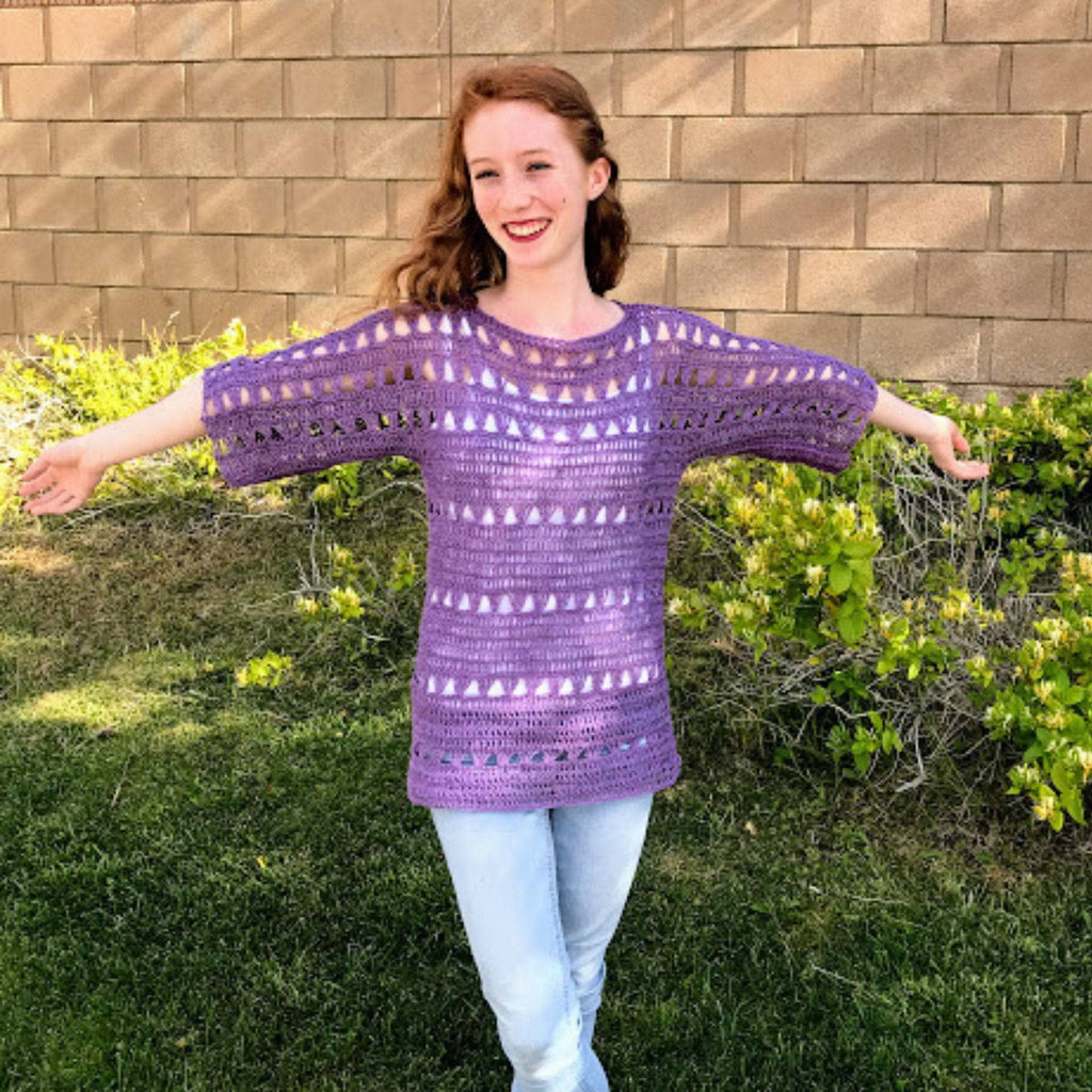 The Shelby Top Crochet Kit: Bohemian Relaxed Fit Three-Quarter Sleeve