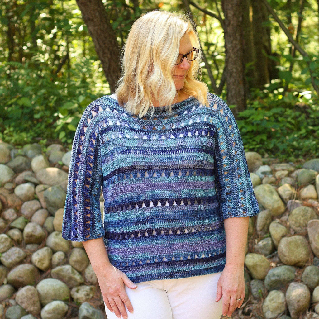 The Shelby Top Crochet Pattern: Bohemian Mesh Half-Sleeve Top