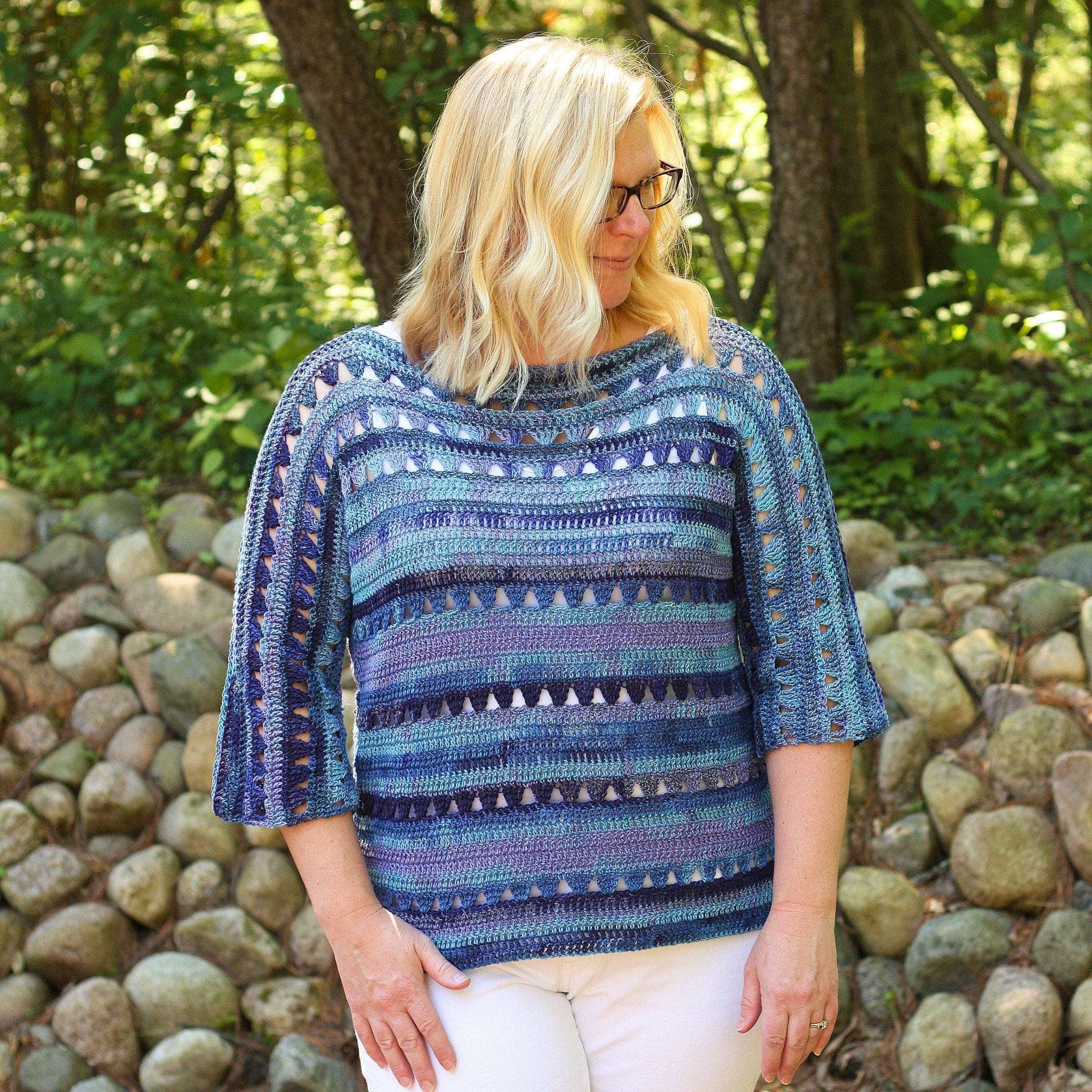 The Shelby Top Crochet Pattern: Bohemian Mesh Half-Sleeve Top