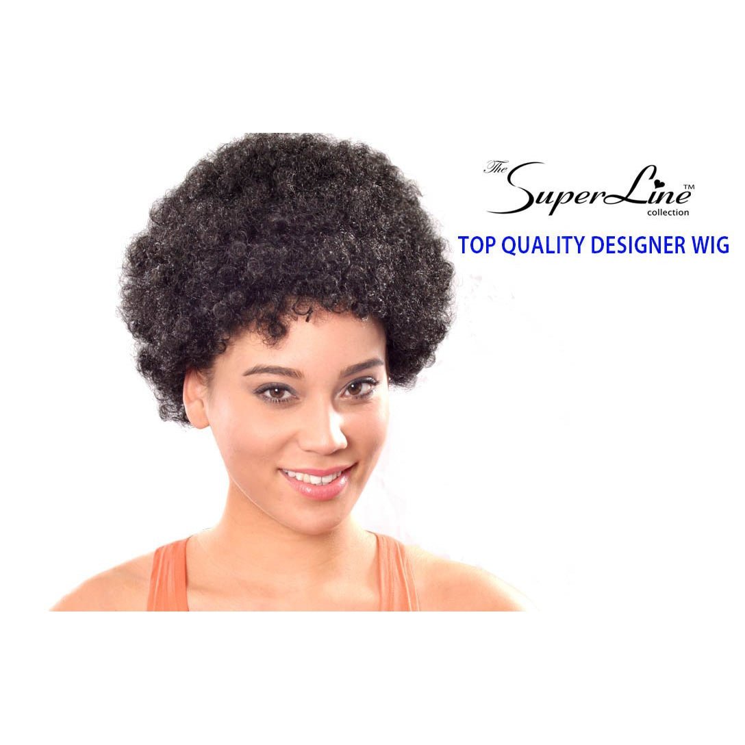 S-3 Afro Wig Synthetic Hair Natural Look Color #1