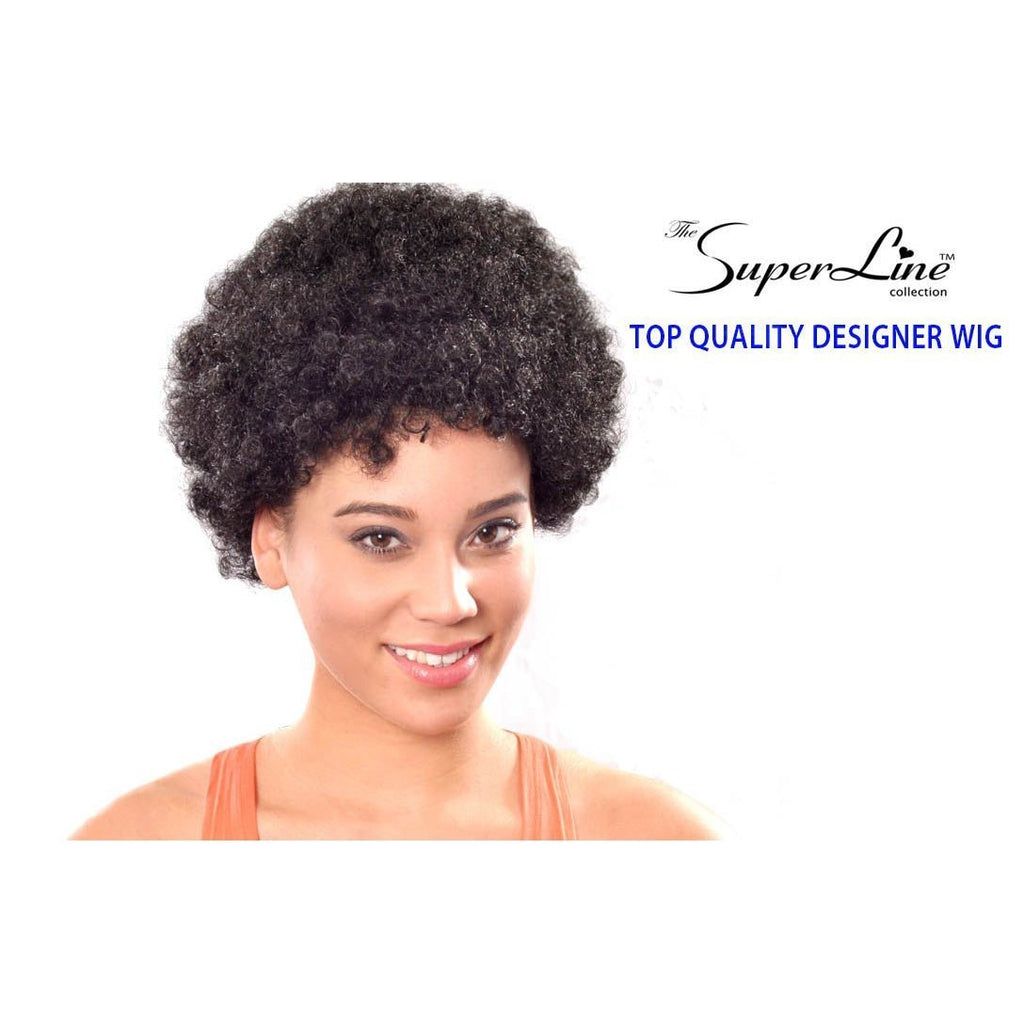 The Superline Collection S-3 Afro Wig in Color 1 jet black