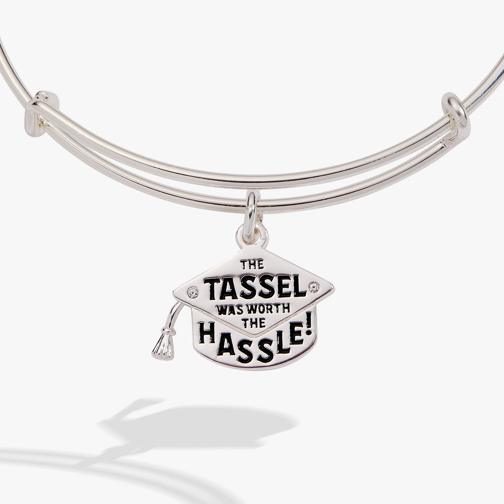 The Tassel Was Worth The Hassle Graduation Charm Bangle Bracelet