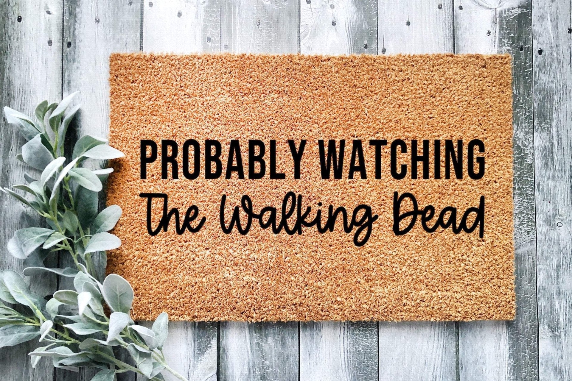 The Walking Dead Inspired Natural Coir Front Door Doormat