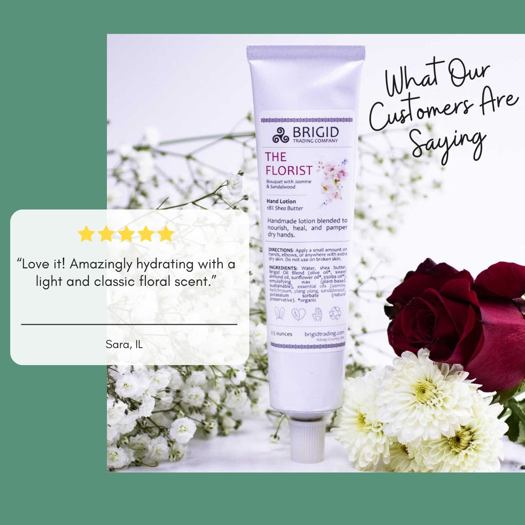 The Florist Natural Hand Lotion - Jasmine, Ylang Ylang, Helichrysum, and Sandalwood