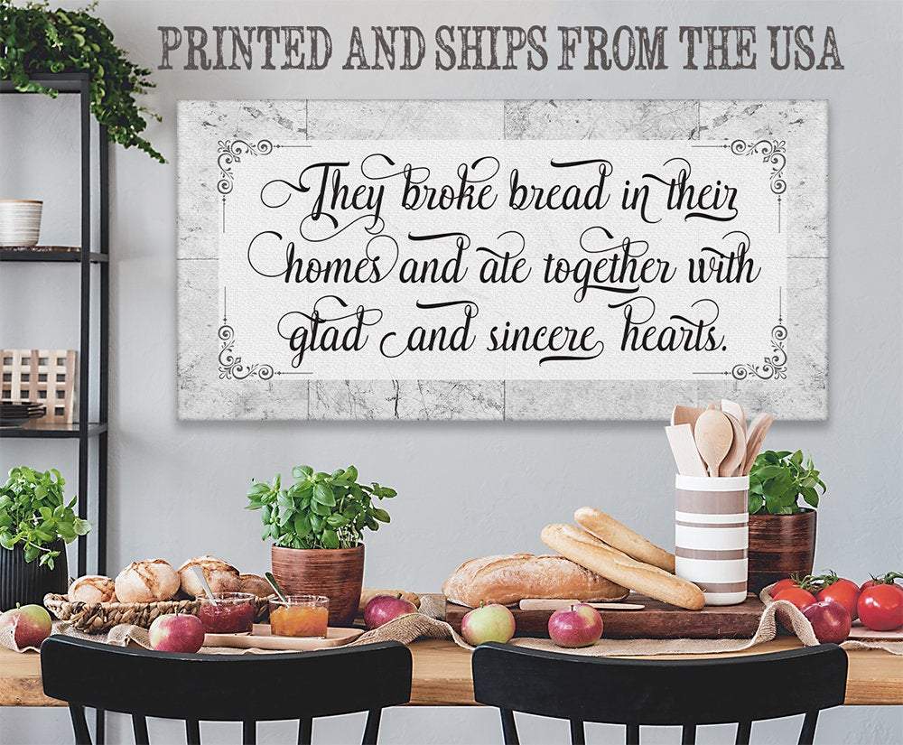 They Broke Bread - Canvas