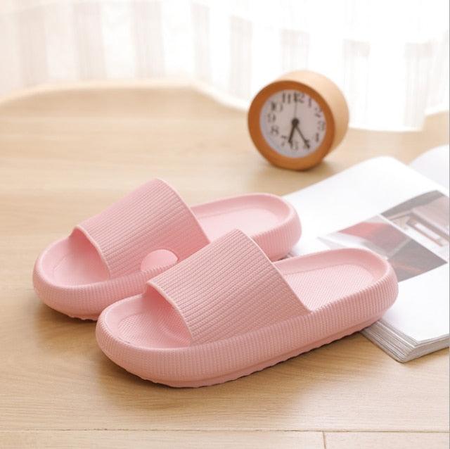 Women's Cloud Cushion Platform Slides, Soft EVA Non-Slip House Sandals