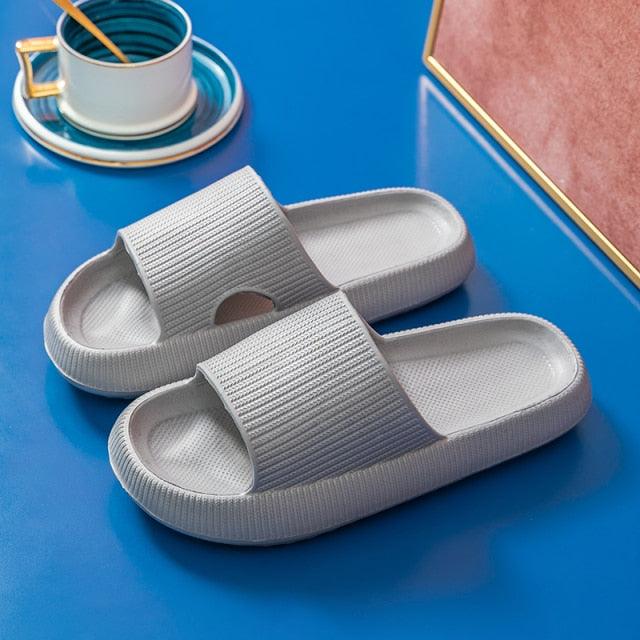 Stevvex women's soft EVA cloud cushion platform slides in a thick-sole, open-toe design