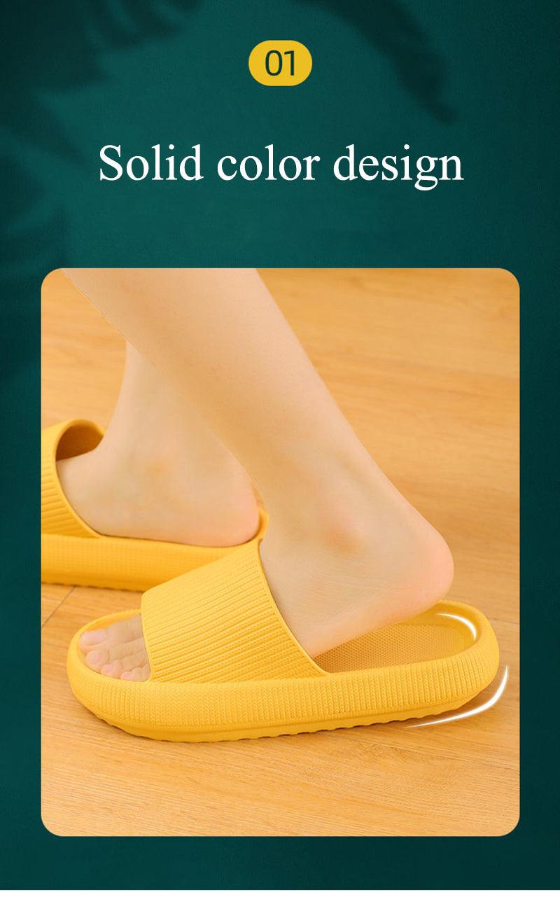 Women's Cloud Cushion Platform Slides, Soft EVA Non-Slip House Sandals