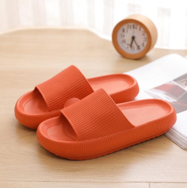 Women's Cloud Cushion Platform Slides, Soft EVA Non-Slip House Sandals