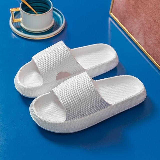 Women's Cloud Cushion Platform Slides, Soft EVA Non-Slip House Sandals
