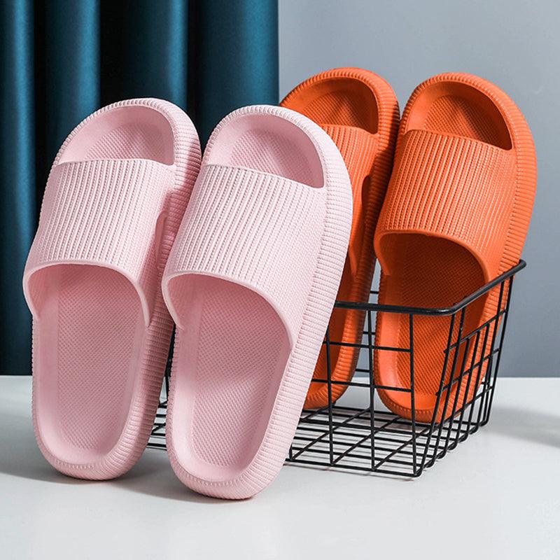 Women's Cloud Cushion Platform Slides, Soft EVA Non-Slip House Sandals
