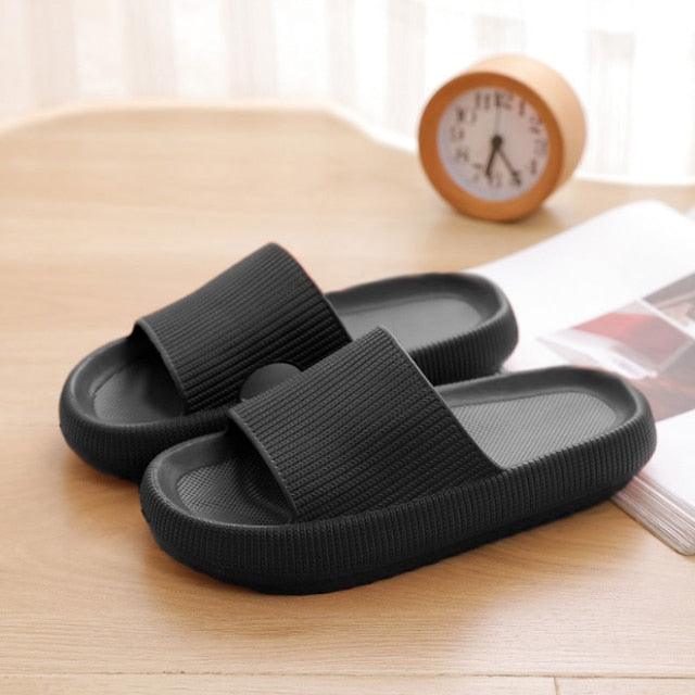 Women's Cloud Cushion Platform Slides, Soft EVA Non-Slip House Sandals