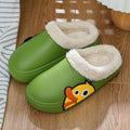 Women's Waterproof Platform Slippers with Memory Foam & Fur Lining