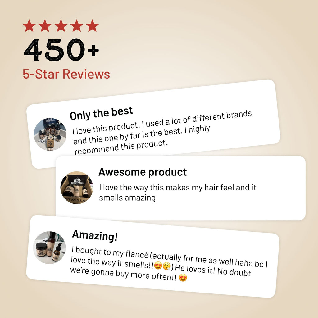 Organic Thinning Hair Kit with Beard Wash Pomade and Beard Oil - Image 6