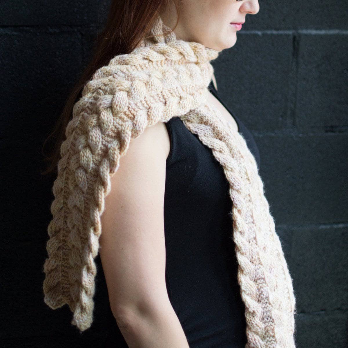 Third Law Cabled Scarf Knit Kit - Cozy Merino Wool DIY