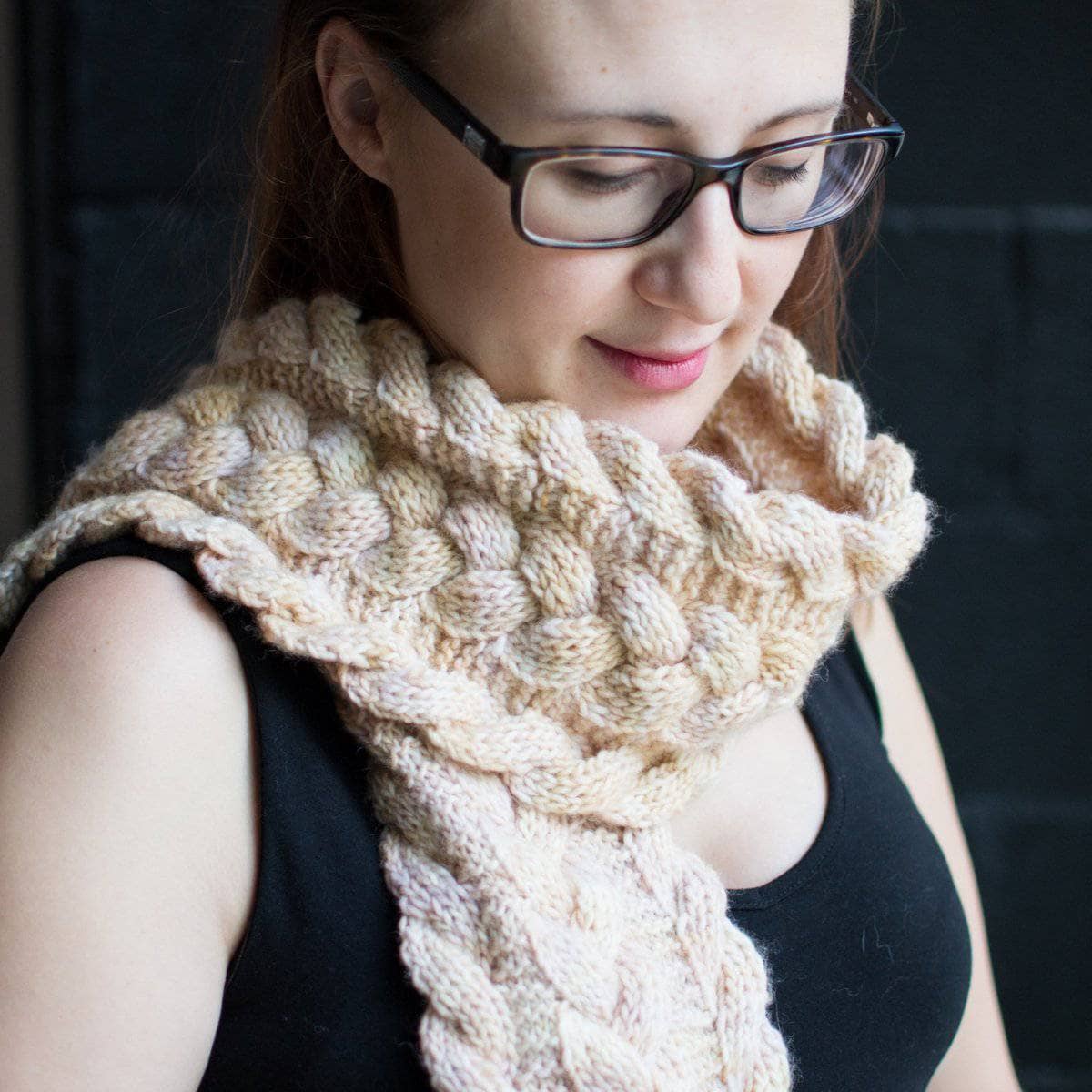Third Law Cabled Scarf Knit Kit - Cozy Merino Wool DIY