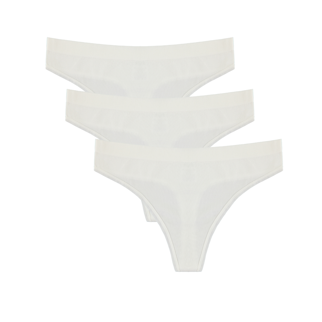 Women's Bamboo Cotton Thong Underwear 3-Pack