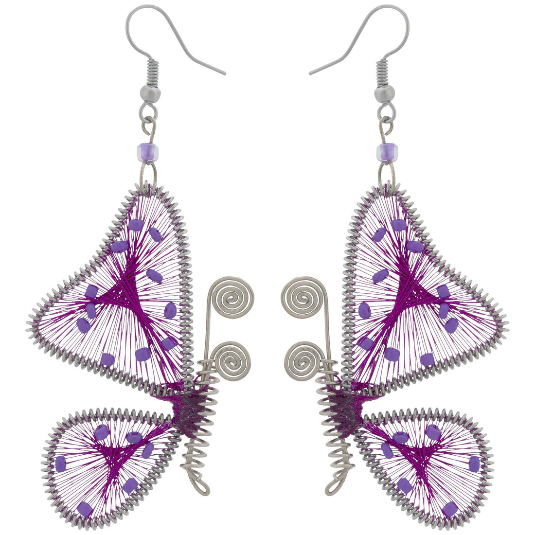 Threaded Butterfly Earrings