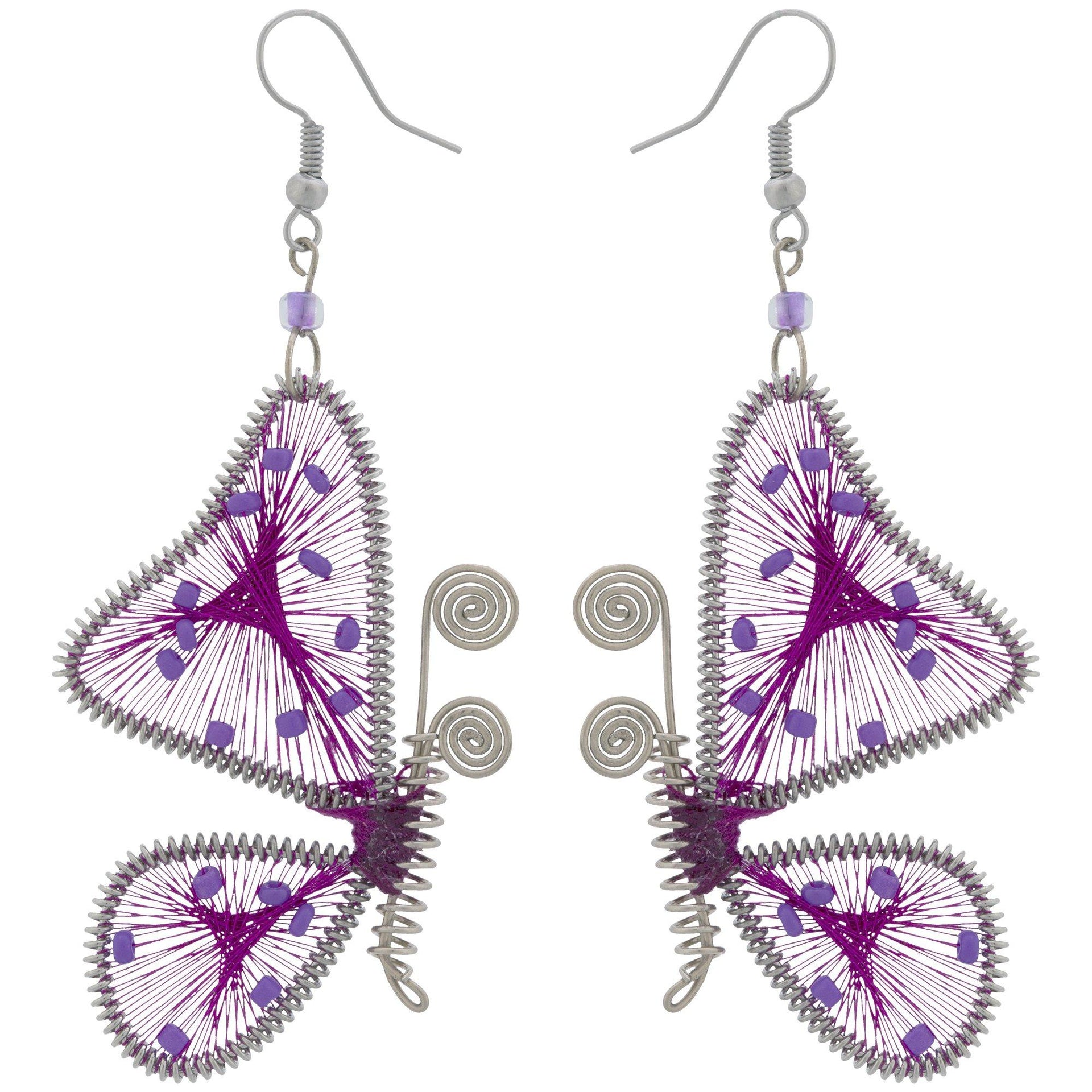 Threaded Butterfly Earrings