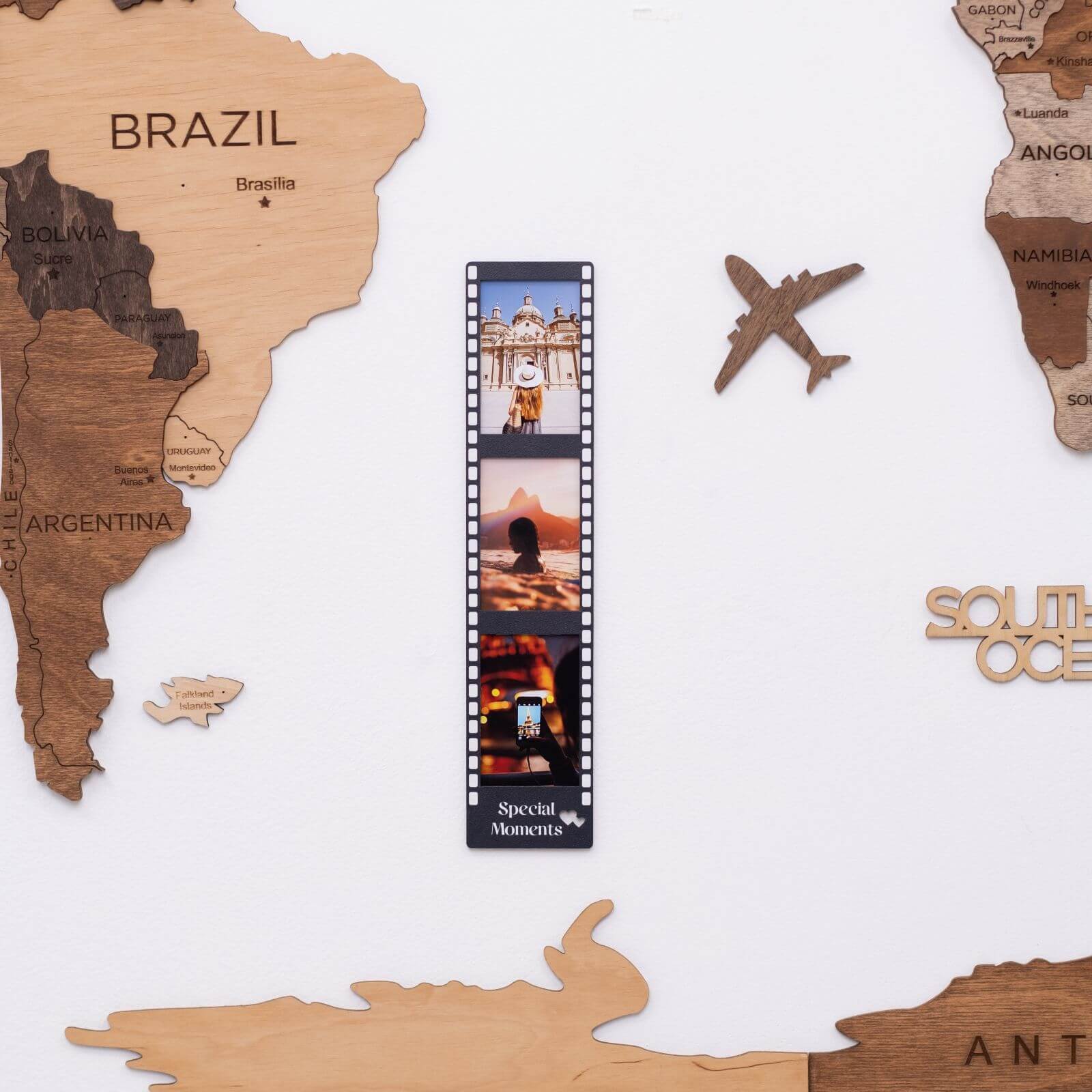 3-in-1 Wooden Collage Photo Frame Set for Wall Decor and Travel