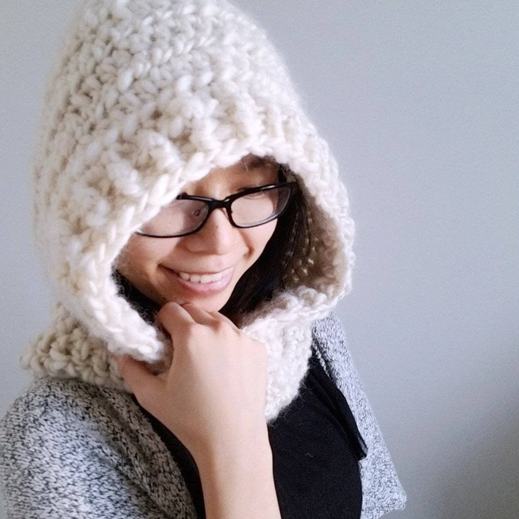 Thick & Thin Scoodie Crochet Kit - Cozy Minimalist Cream Knit