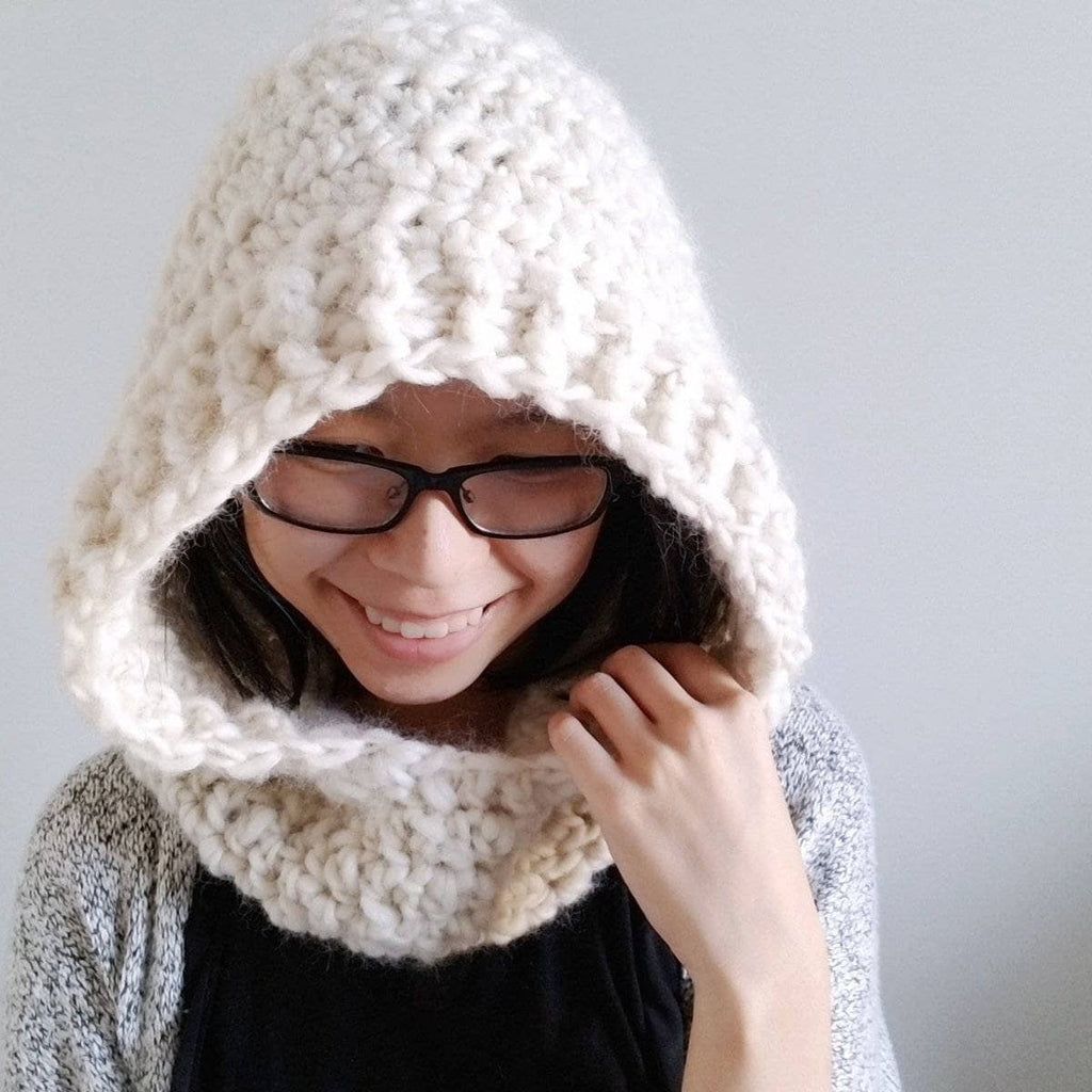 Thick & Thin Scoodie Crochet Kit - Cozy Minimalist Cream Knit