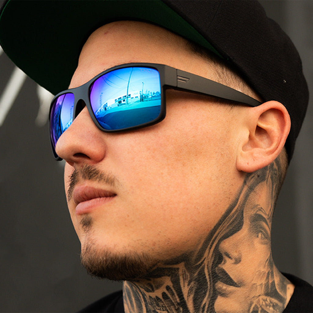 Kids Blue Mirrored Polarized Sunglasses for Outdoor Play