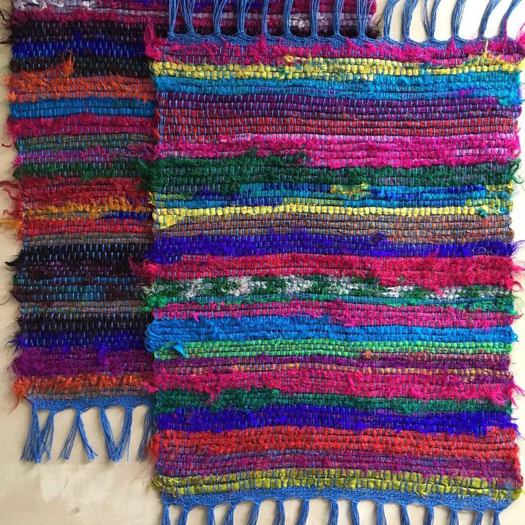 Tibet Jewels Woven Placemat Pattern - Bohemian Striped Table Decor