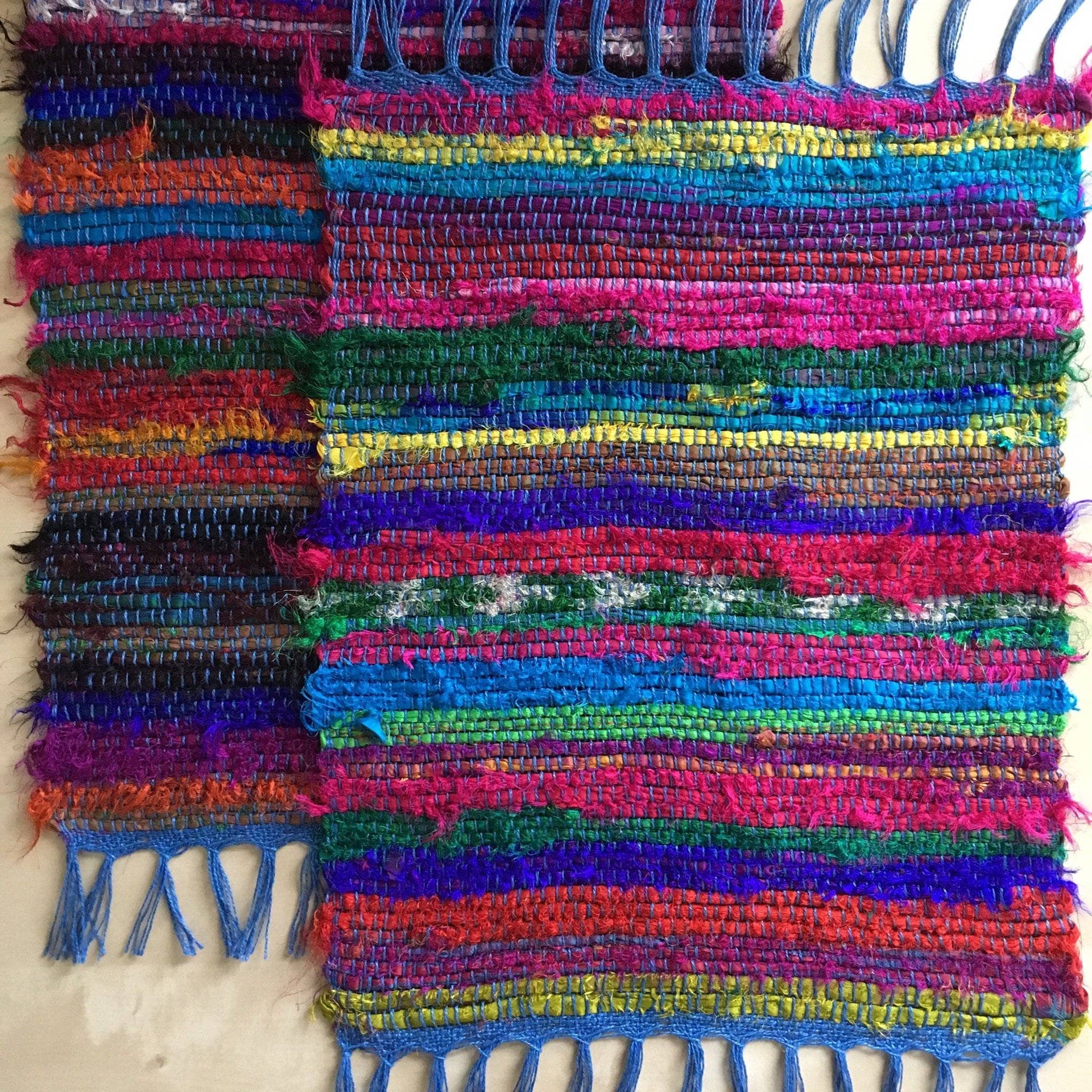 Tibet Jewels Woven Placemat Pattern - Bohemian Striped Table Decor