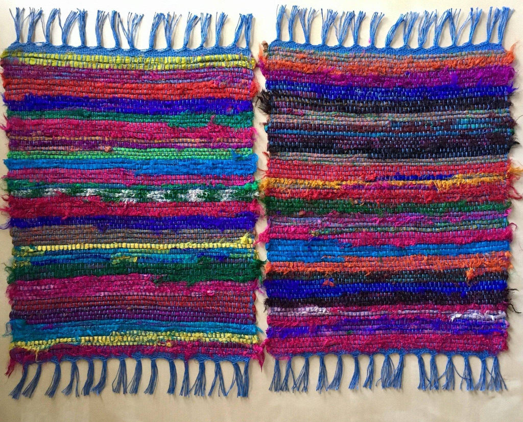 Tibet Jewels Woven Placemat Pattern - Bohemian Striped Table Decor