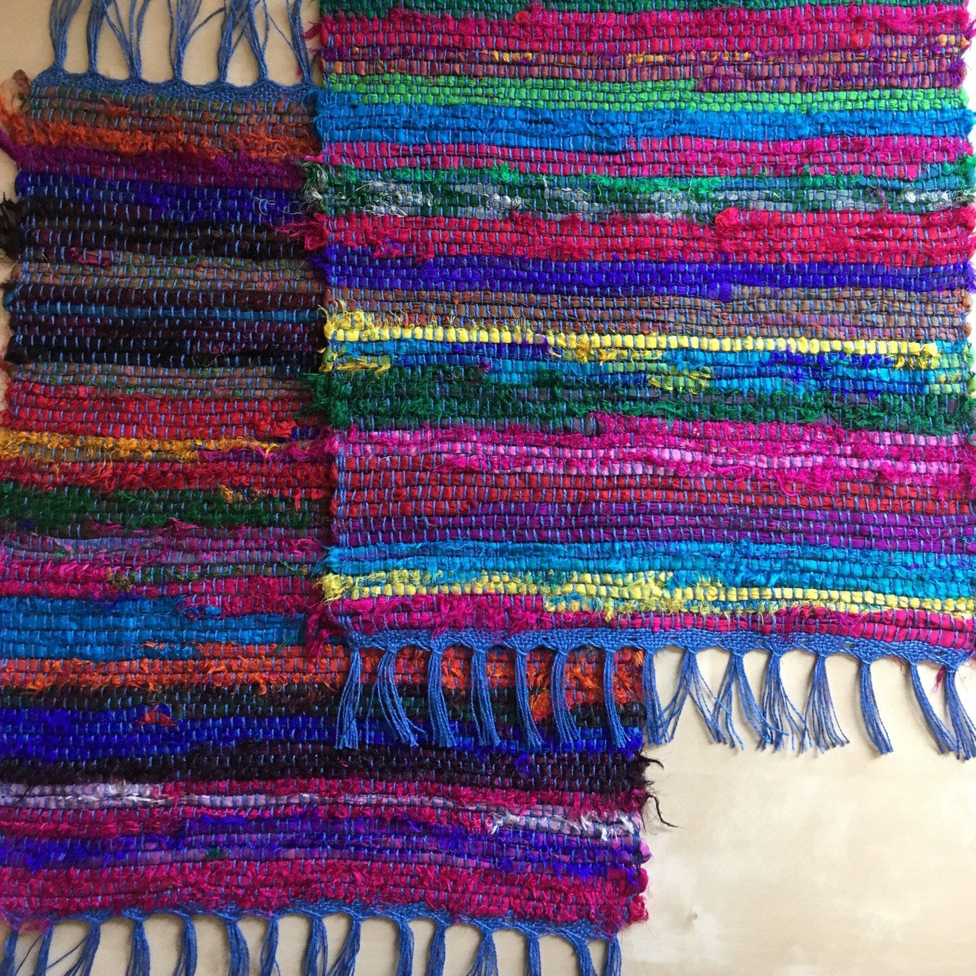 Tibet Jewels Woven Placemat Pattern - Bohemian Striped Table Decor