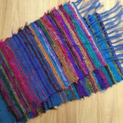 Tibet Jewels Woven Table Runner DIY Craft Kit with Sari Silk