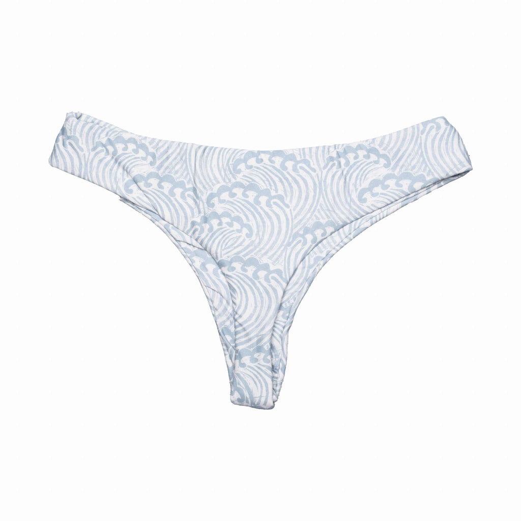 Whale Tale Cheeky Bikini Bottom - Minimalist Coastal Swimwear